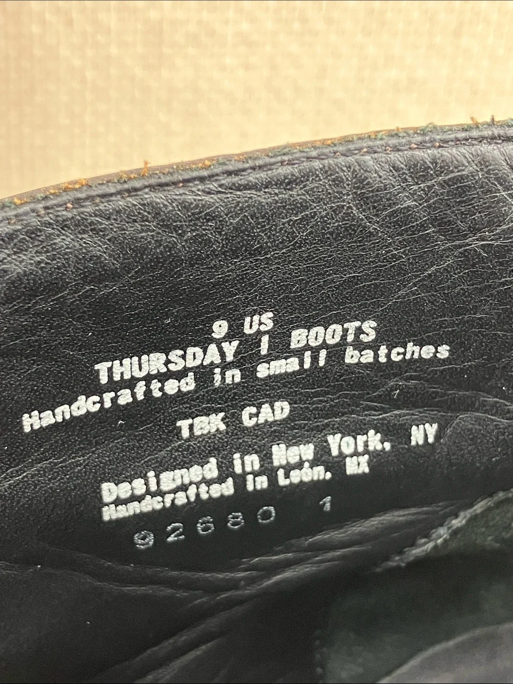 Thursday Cadet Cap Toe Leather Boot Men's 9